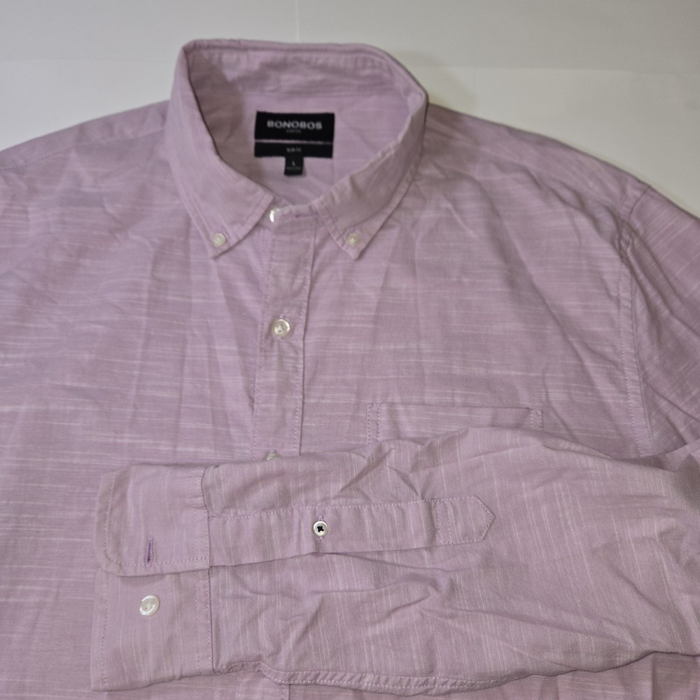 Bonobos Stretch Slim‎ Fit Long Sleeve Shirt Men's Large Purple